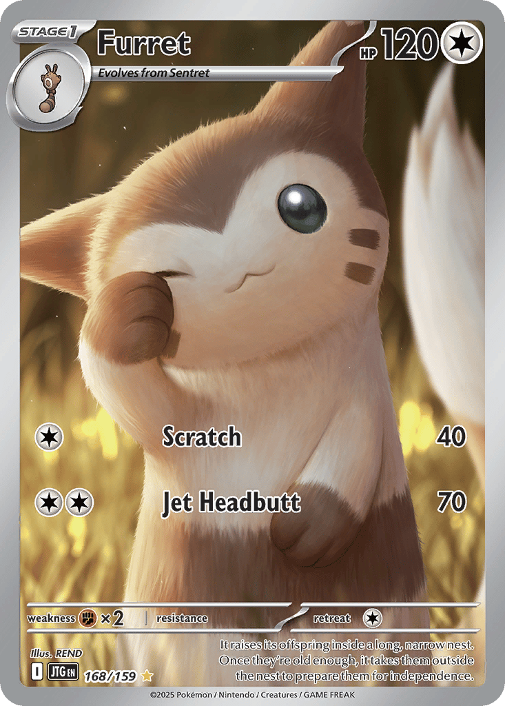furret pokemon card value Furret - 168/159