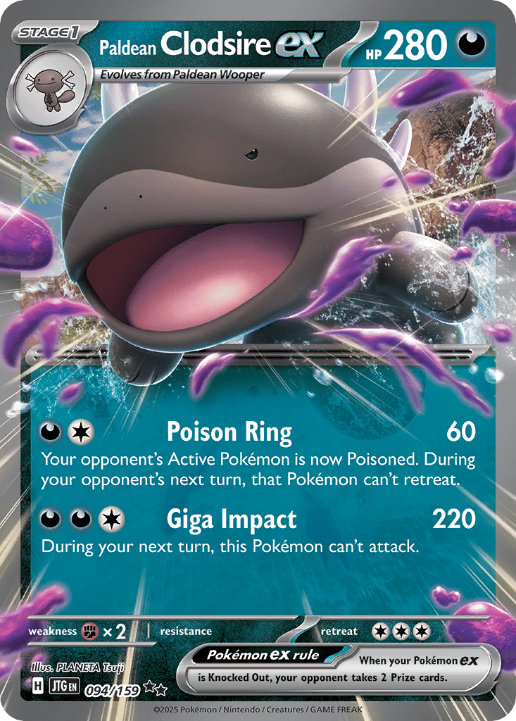 Paldean Clodsire ex card