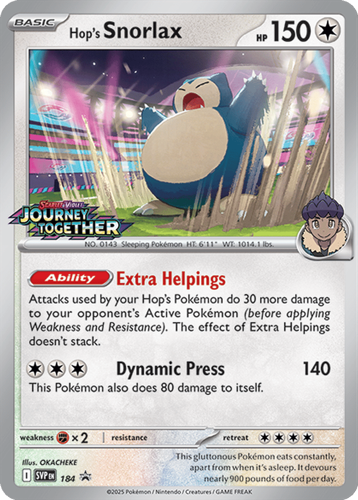 Hop's Snorlax card