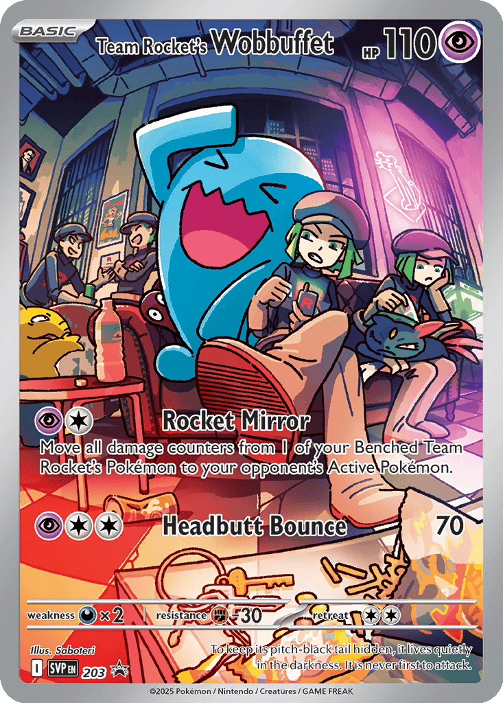 Team Rocket's Wobbuffet card