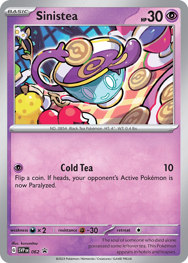 sinistea pokemon card Pokmon TCG Pokmon Sinistea Common Regular Shining Fates Type Sinistea SV052/SV122 Shiny Shining Fates
