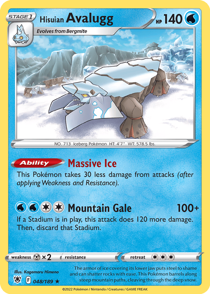 Hisuian Avalugg card