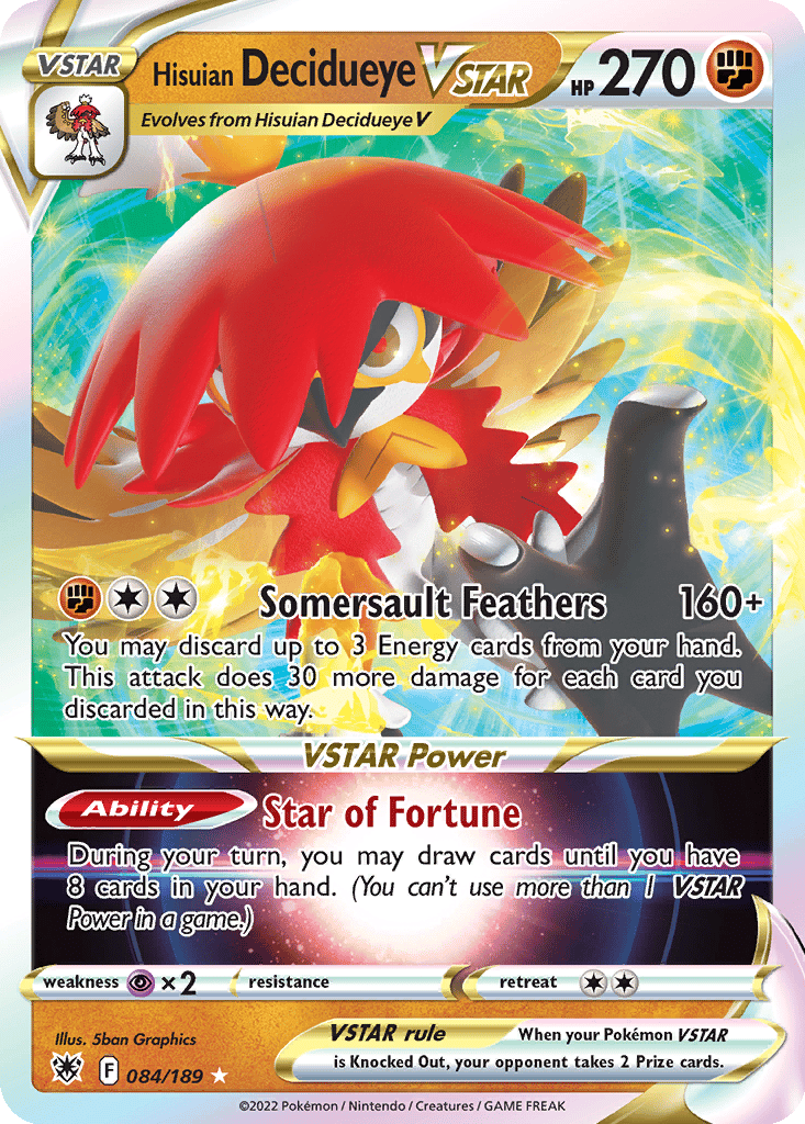 Hisuian Decidueye VSTAR card