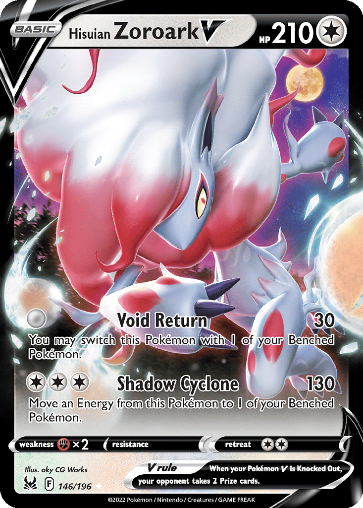 Hisuian Zoroark V card