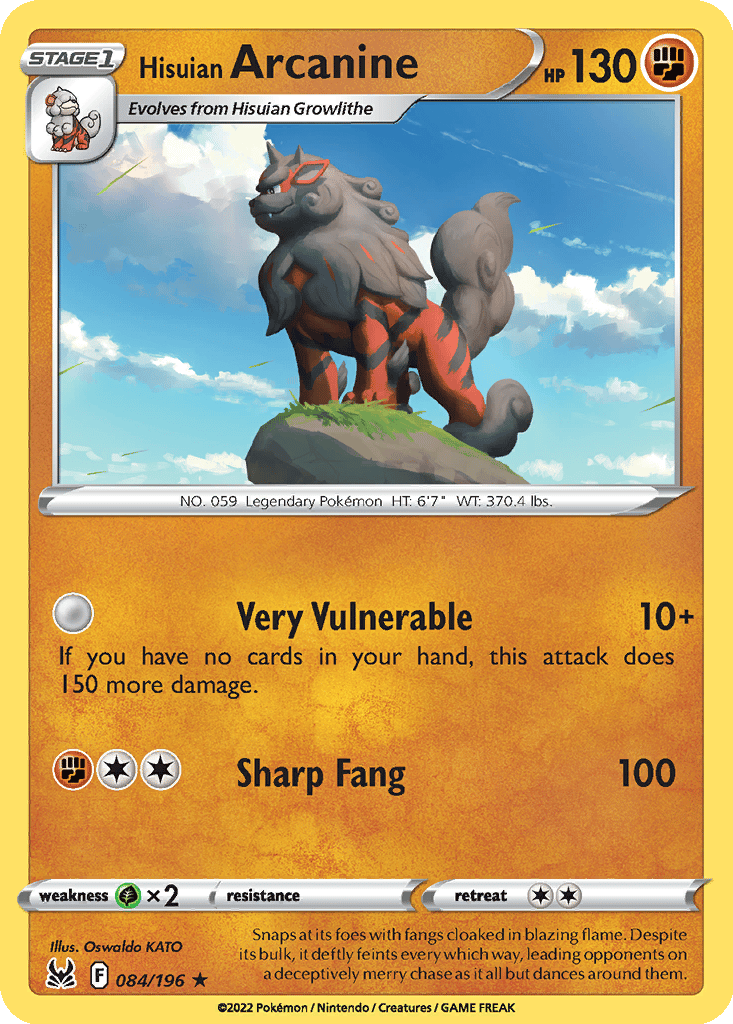 Hisuian Arcanine card