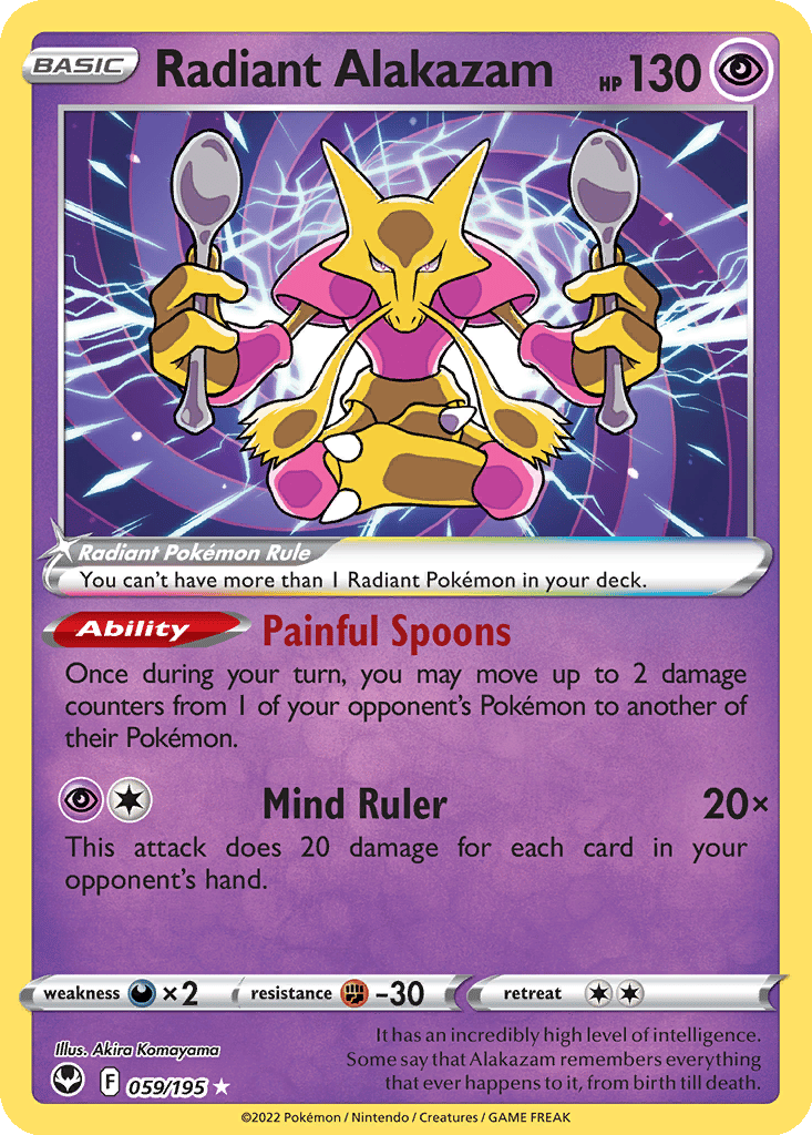 Radiant Alakazam card