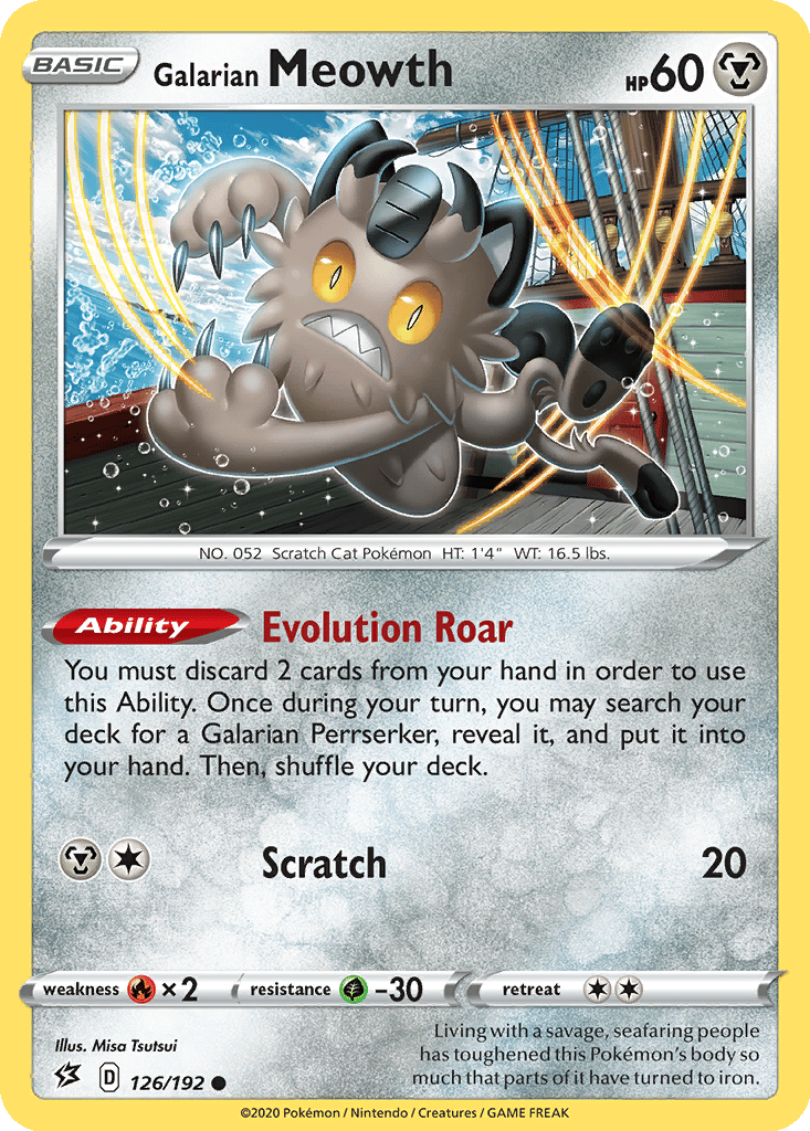 Galarian Meowth card