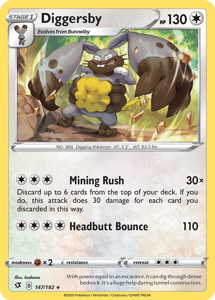 pokemon diggersby card Diggersby - SWSH08: Fusion Strike [REVERSE HOLO]