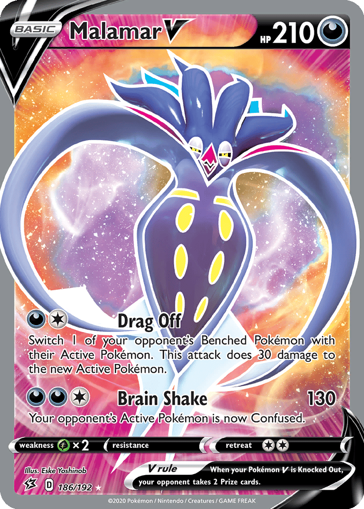 malamar vmax pokemon card value 122/192 VMAX rule Malamar VMAX 122/192 Ultra Rare