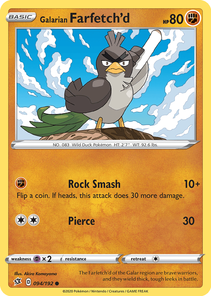 Galarian Farfetch'd card