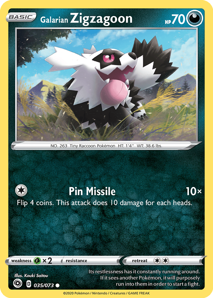 Galarian Zigzagoon card