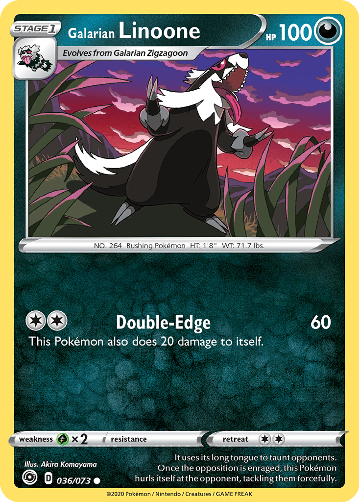 Galarian Linoone card