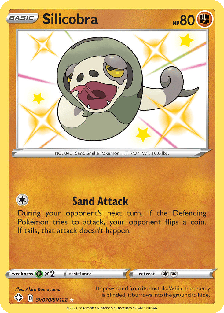 silicobra pokemon card value Pokmon sv070/sv122 The item available is listed in the Title Silicobra [Reverse Holo] #119 Prices