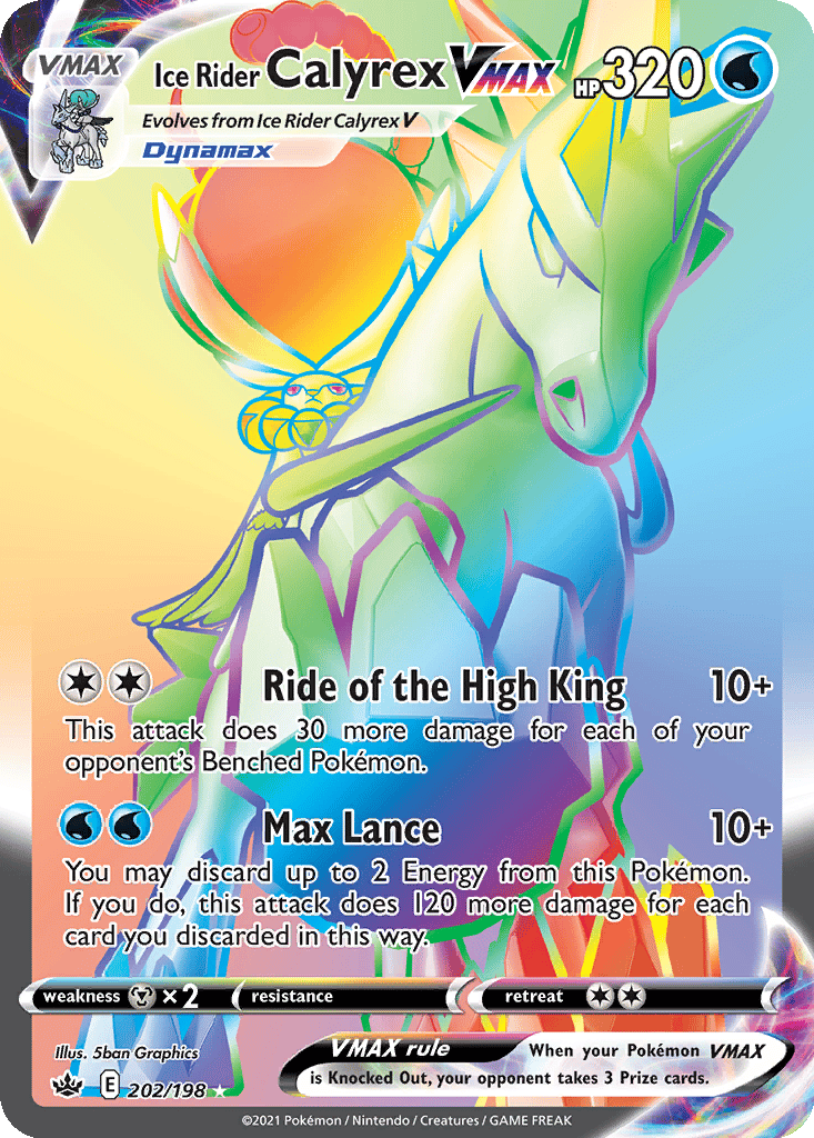 Ice Rider Calyrex VMAX card