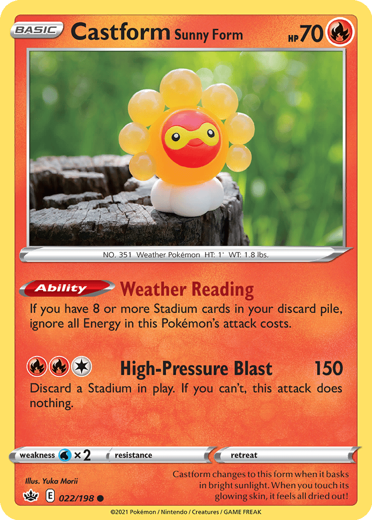 Castform Sunny Form card