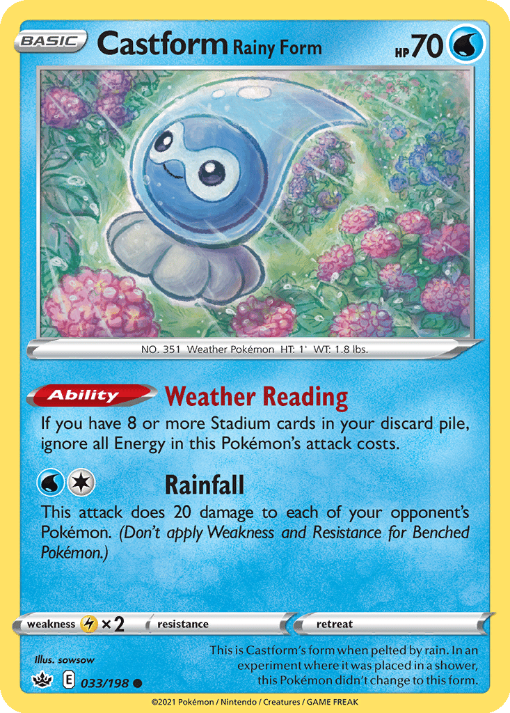 Castform Rainy Form card