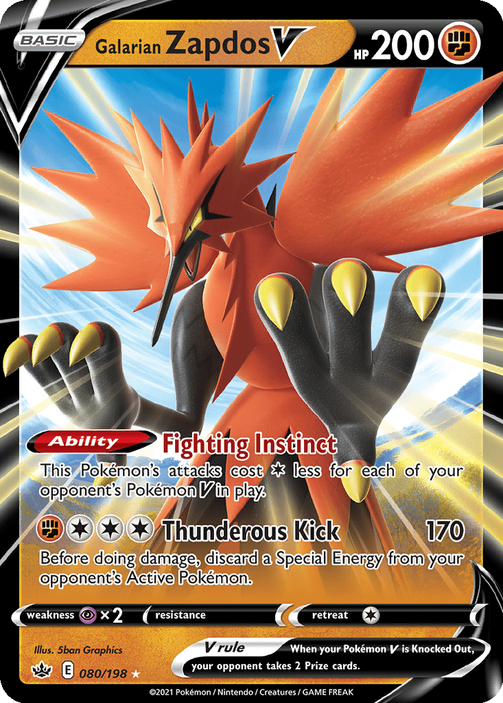 Galarian Zapdos V card
