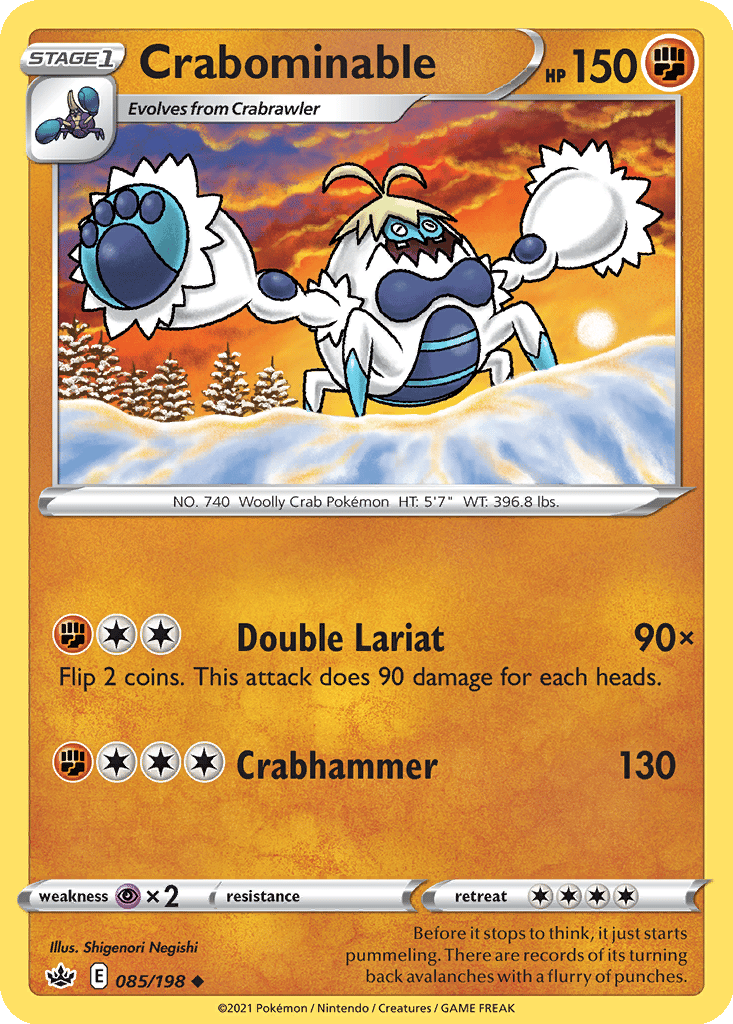 crabominable pokemon card value Crabominable - 085/198 - Chilling Reign
