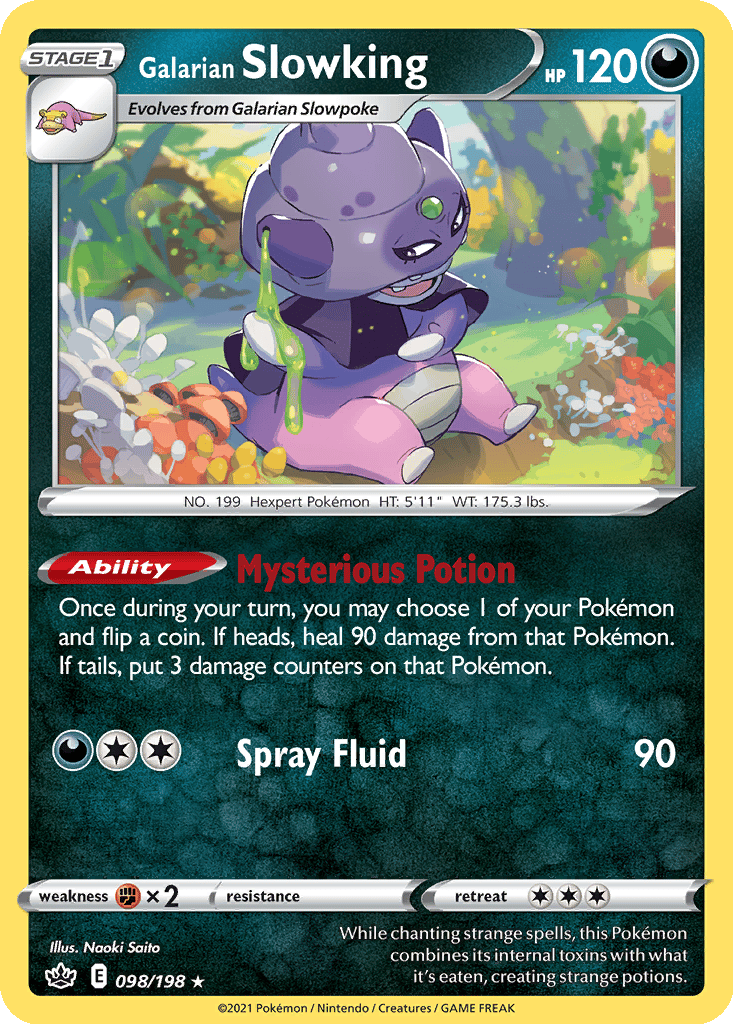 galarian slowpoke pokemon card Galarian Slowpoke - 054/198 - Chilling Reign