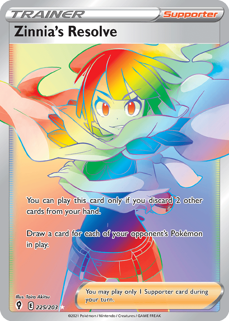 Zinnia's Resolve card