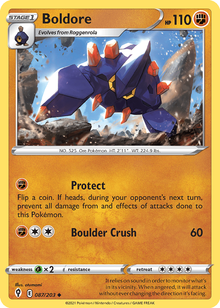 boldore pokemon card value - Sword & Shield - Evolving Skies - - 087/203 Attack 2 Boldore - Dragons Exalted -