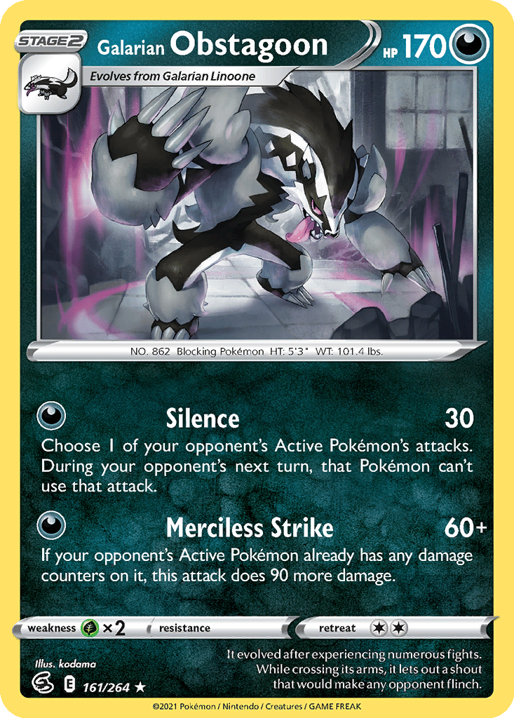 Galarian Obstagoon card