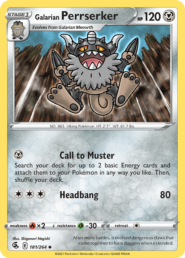Galarian Perrserker card