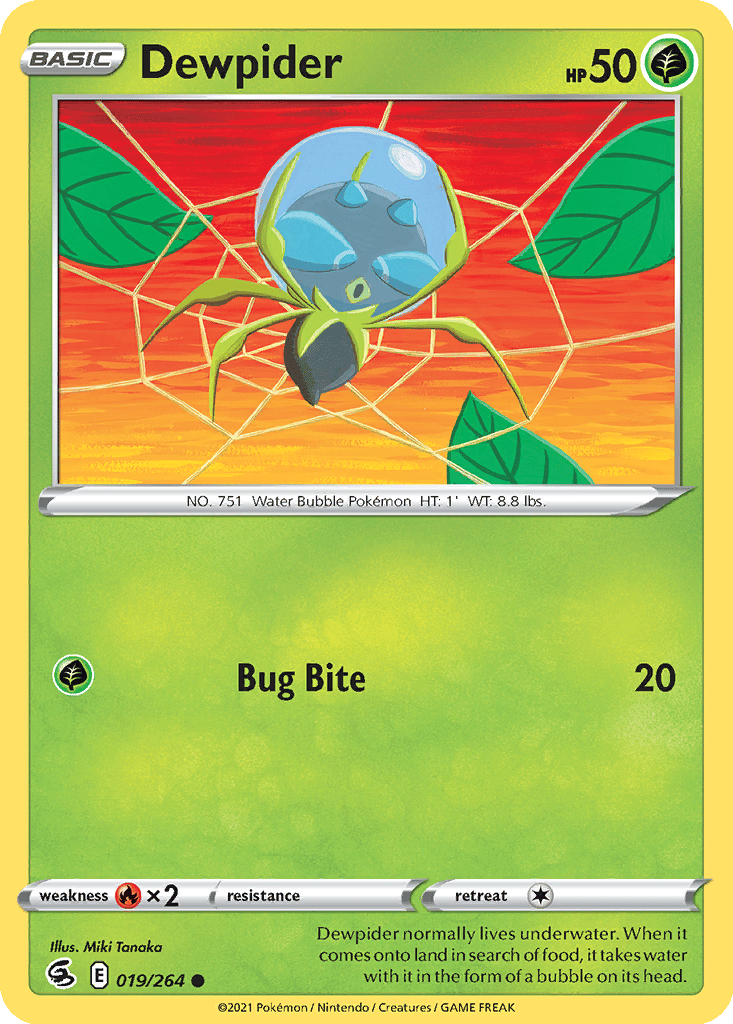 Dewpider card