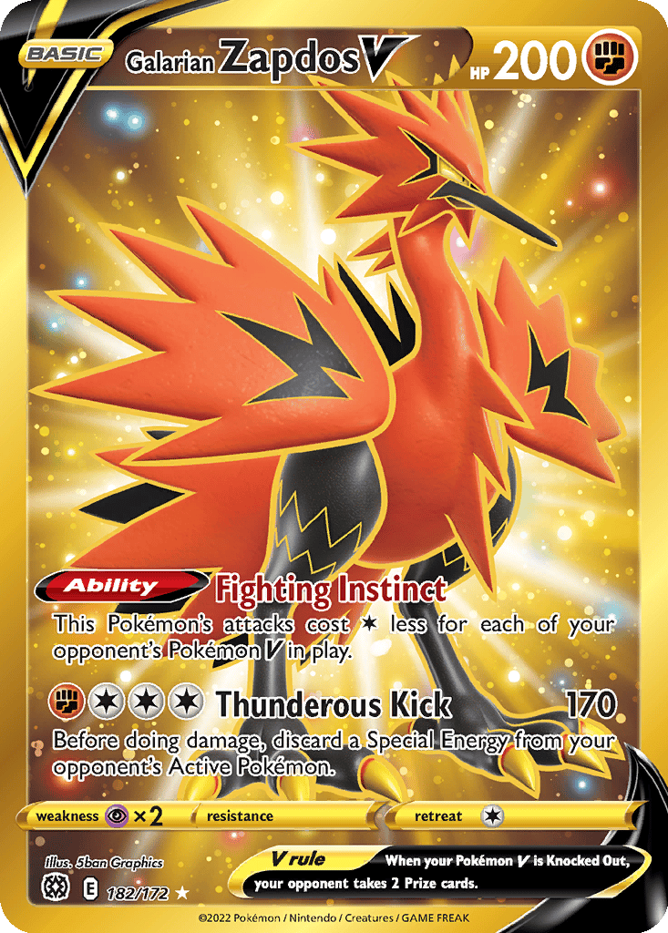 Galarian Zapdos V card
