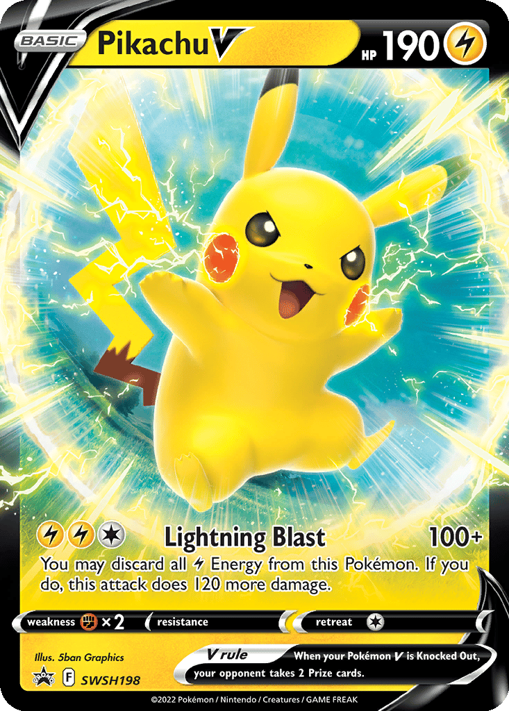 Pikachu V card