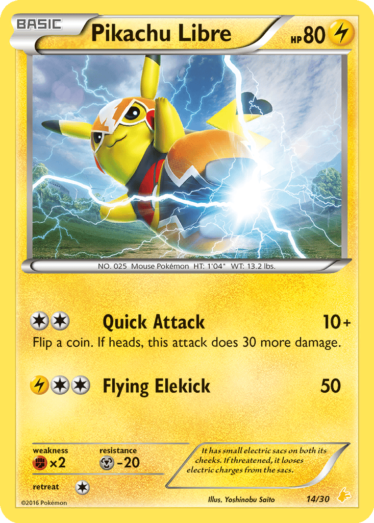 Pikachu Libre card