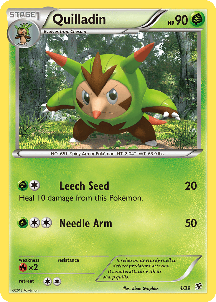 Quilladin card