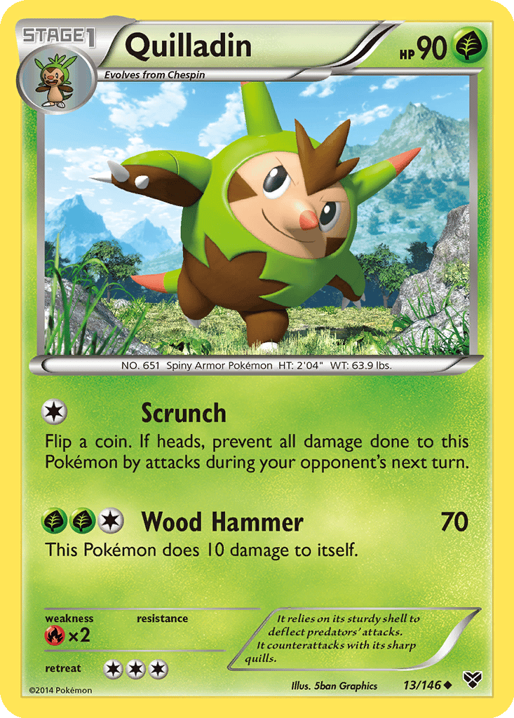 Quilladin card
