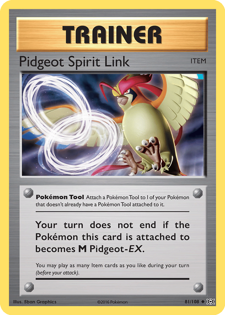 Pidgeot Spirit Link card